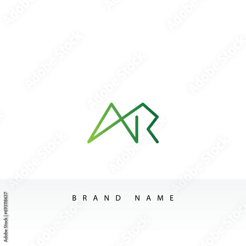 abstract xr logo, modern letter xr logo initials