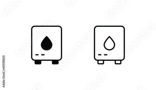 Water Heater icon design with white background stock illustration