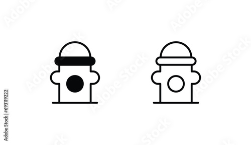 Fire Hydrant icon design with white background stock illustration photo