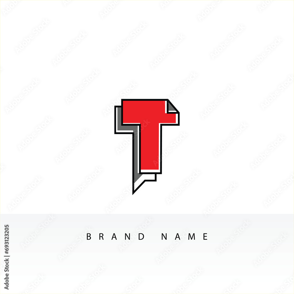 Fototapeta premium Creative and Vibrant Letter T Logo Design with Colorful Gradient Concept. T Logo with Blend Style for Business and Technology Brand Identity