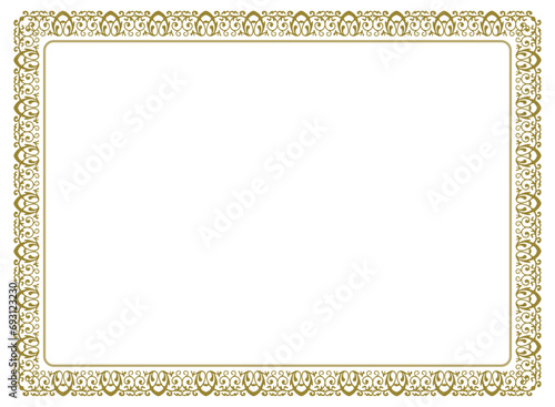 vintage frame with ornament, frame for a text and photo vector illustration