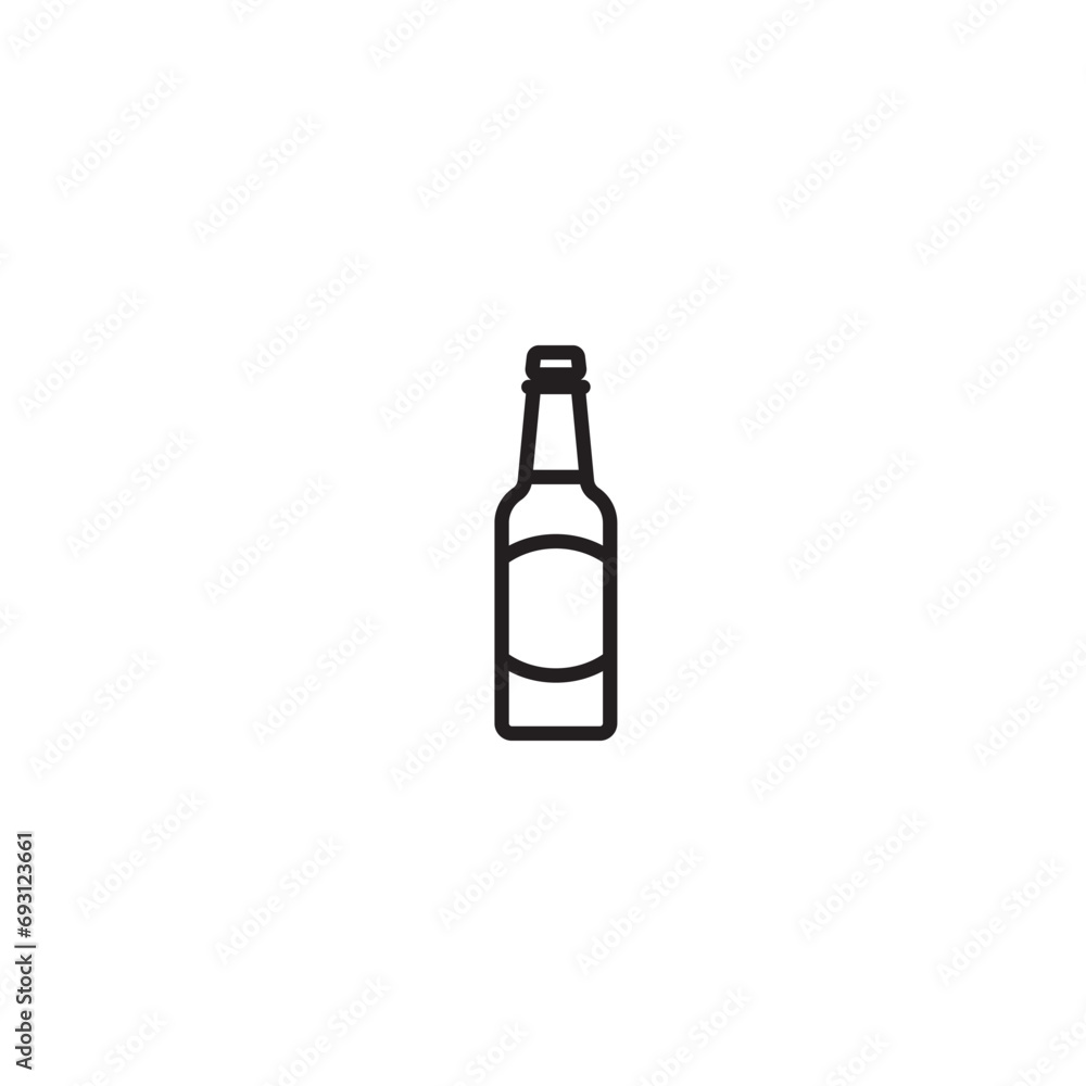 Original vector illustration. Beer bottle icon. Original vector illustration. Beer bottle icon.
