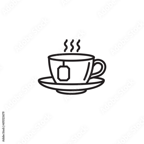 Original vector illustration. The icon of a cup of hot tea.
