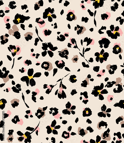 Flowers patterns. Seamless floral backdrop.