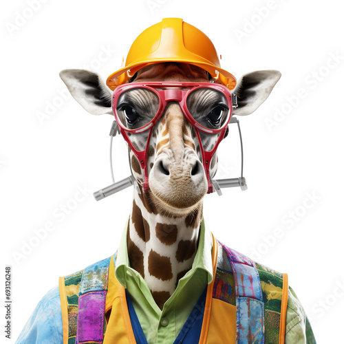 Watercolor giraffe, png, print, 
