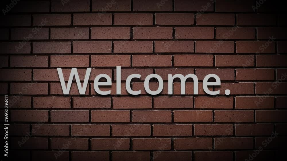 Animated welcome, with a flashing neon style suitable for greeting presentations or video content Animated welcome, with a flashing neon style suitable for greeting presentations or video content