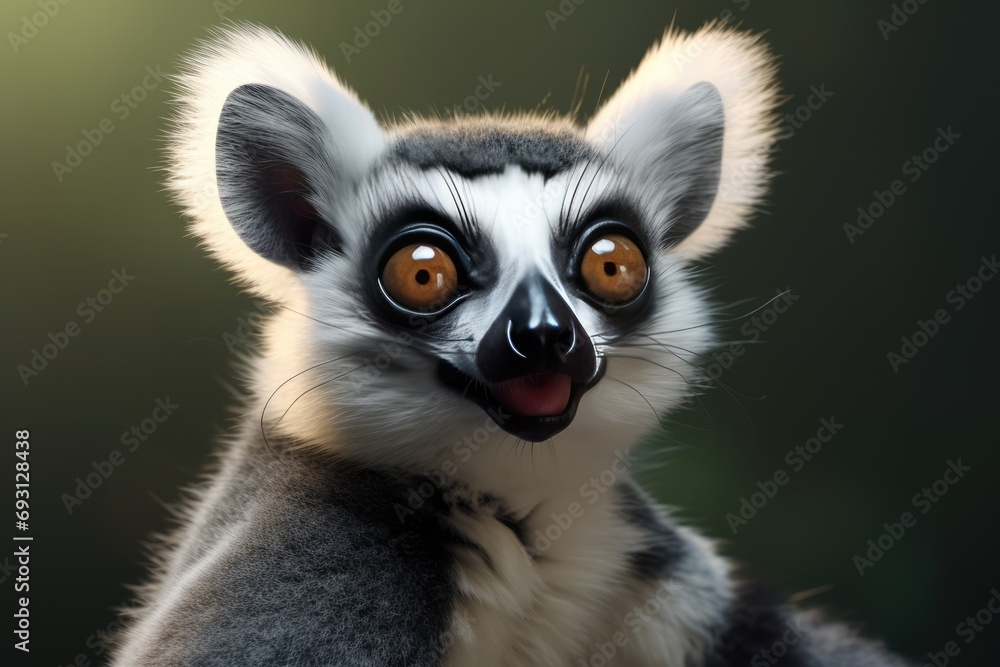 Obraz premium Lemur Linguist The Language Of The Treetops