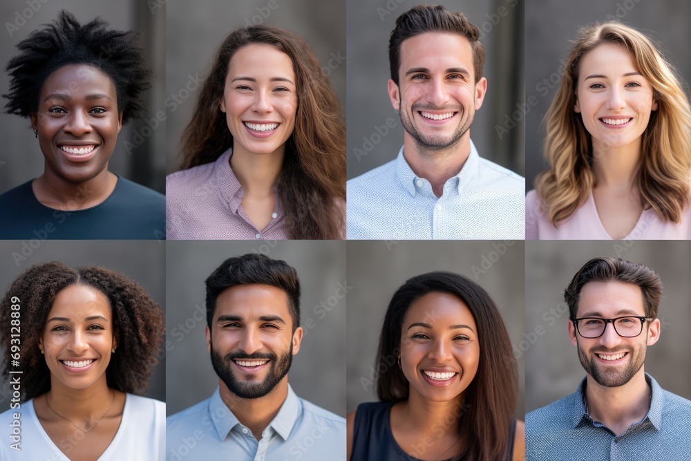 Captivating Headshot Collection Showcasing A Multicultural Array Of Joyful Individuals Captivating Headshot Collection Showcasing A Multicultural Array Of Joyful Individuals