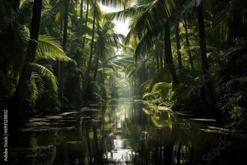 Captivating Photo Gives A Lifelike Glimpse Of A Palm Leaf Landscape