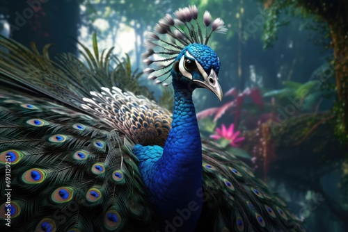 Introducing Hyperrealistic Digital Art Bringing A Fantasy Peacock To Life © Anastasiia