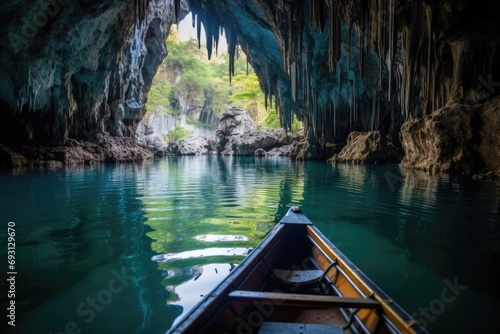 Experiencing The Marvel Of A Scenic Lake Within A Cavern: Setting A Travel Atmosphere © Anastasiia