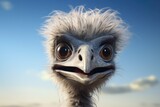 The Ostrich Courier Delivering Messages At Top Speed Ultrarealistic Anthropomorphic Animal