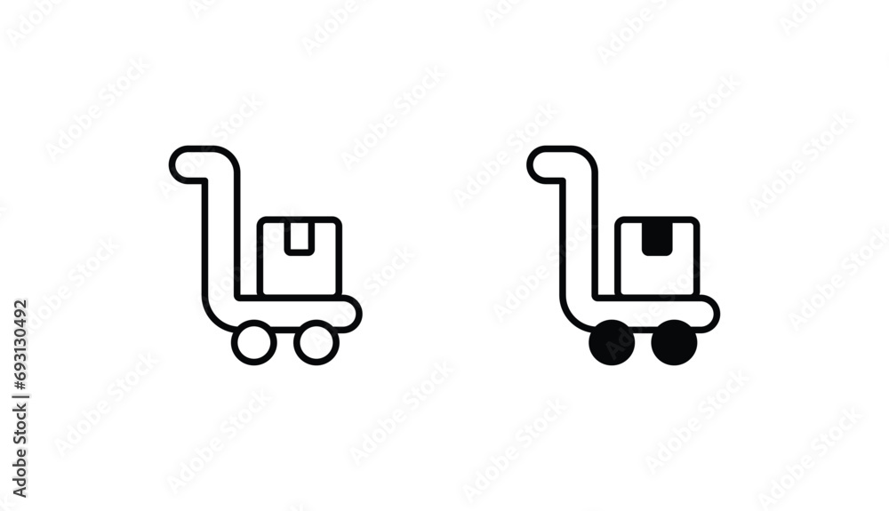 Trolly icon design with white background stock illustration Trolly icon design with white background stock illustration
