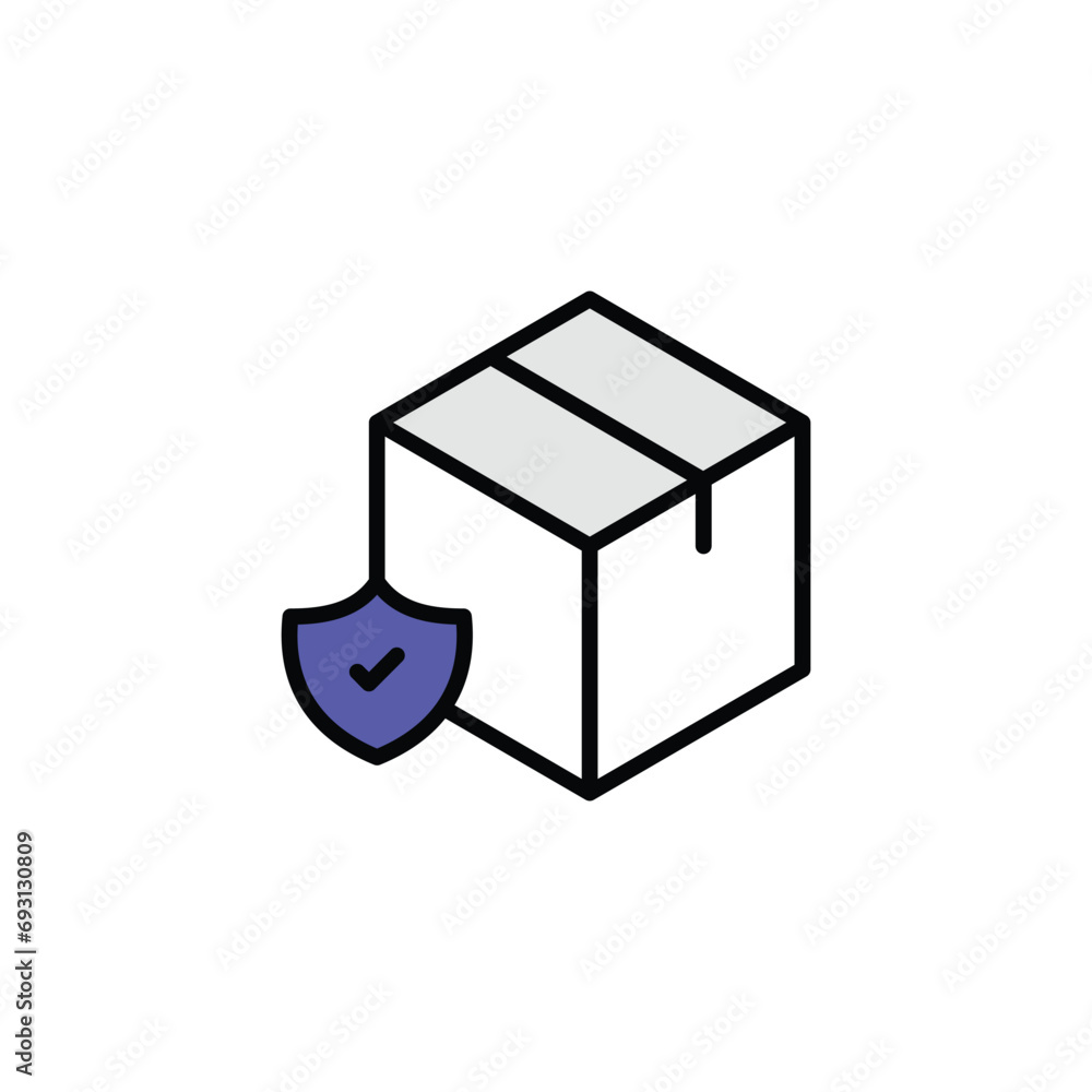 Secure Shipping icon design with white background stock illustration Secure Shipping icon design with white background stock illustration