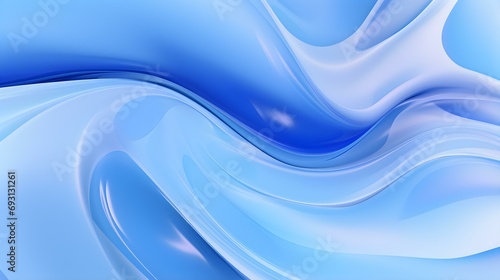 Abstract Blue Fluid Wave Background for Modern Presentations