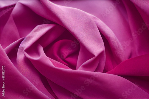 Pink fabric background  cloth draped in swirls  fashion product elegant backdrop  soft curves of cotton fabric