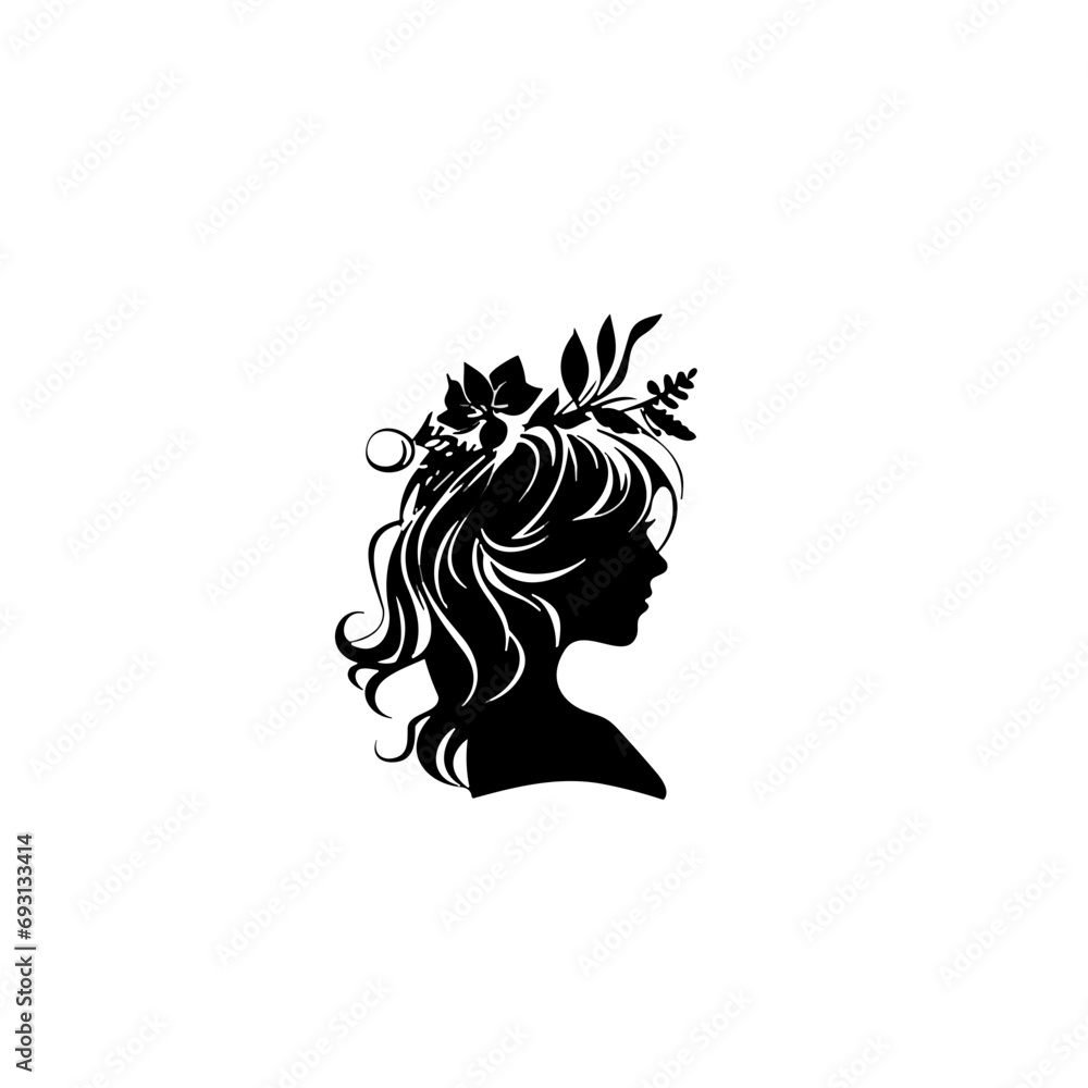 woman, silhouette, face, vector, beauty, illustration, head, hair, profile, flower, art, fashion, black, nature, lady, floral, design, tree, love, person, logo, shape, style, people, symbol, drawing, 