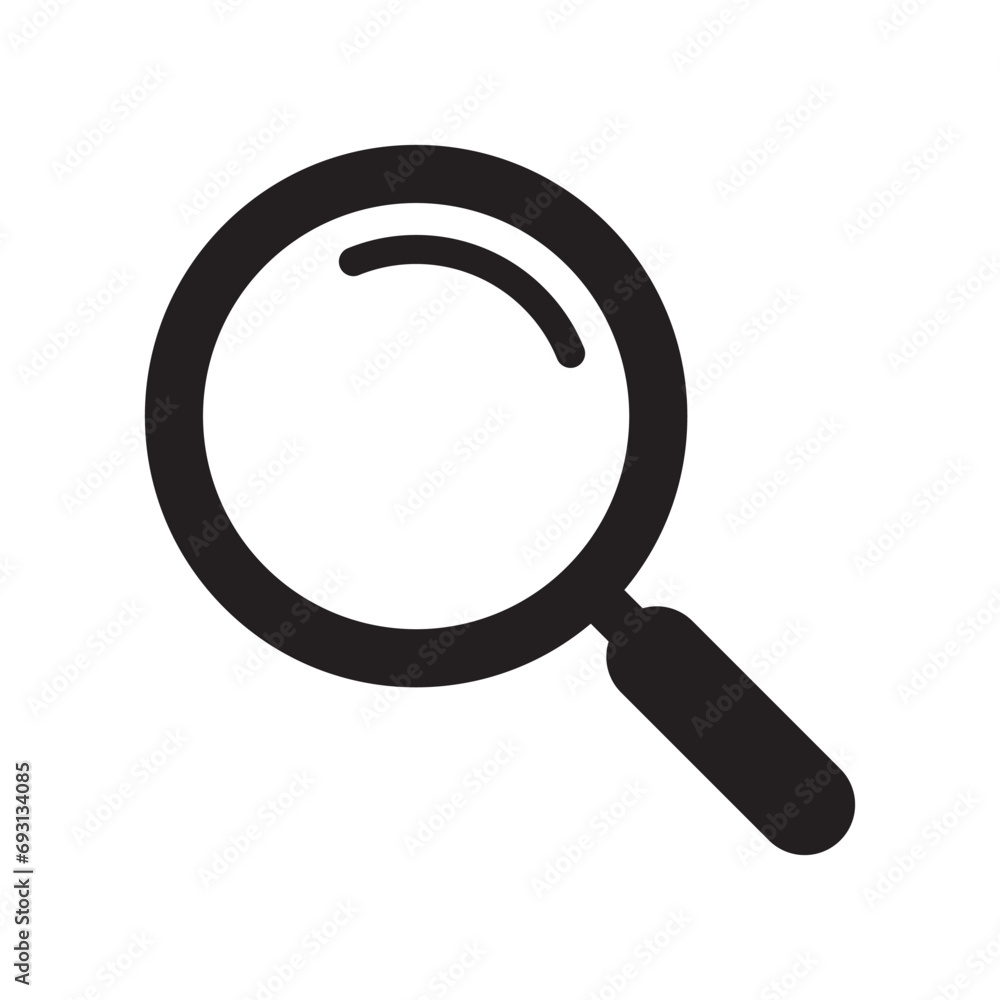 Magnifying glass icon, vector magnifier or loupe sign. Web search icon. Magnifying glass icon, vector magnifier or loupe sign. Web search icon.