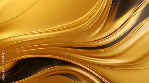 Abstract Gold Fluid Wave Background for Modern Presentations