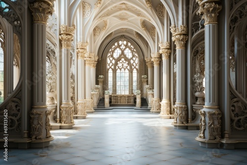 a interior of a gothic palace