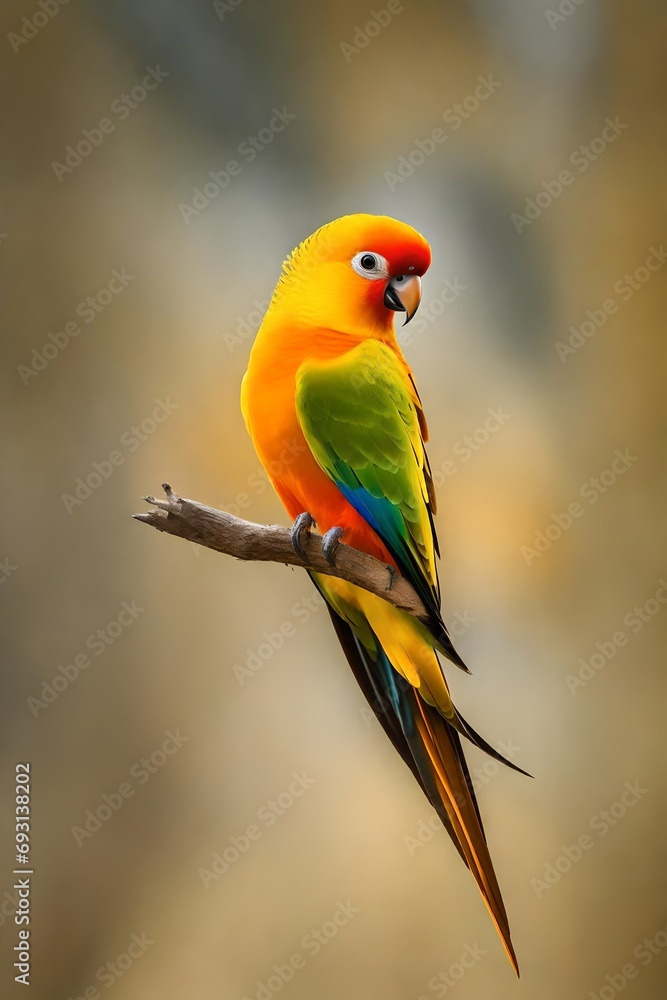 A breathtaking image of a Sun Parakeet