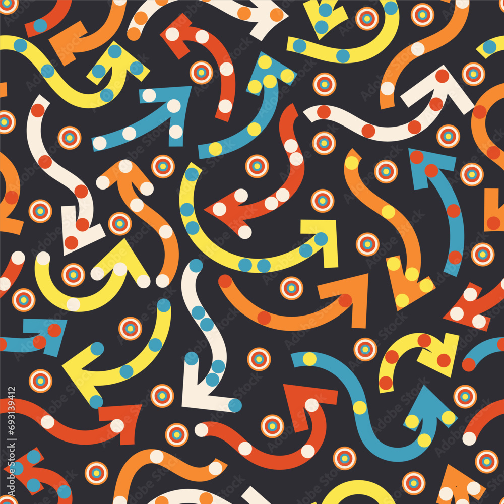 Obraz premium colorful abstract seamless pattern in vector great for textiles, banners, wallpapers, wrapping ,fabrics,backgrounds and more