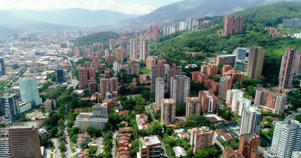 custom made wallpaper toronto digitalAerial shot for El Poblado Medellin Colombia.