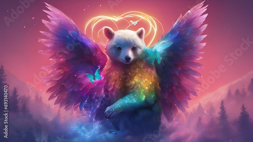 "Enchanted Affection: Embracing the Joyful Essence of Love in a Fantasy Forest - Celebrating Unexpected Connections and Radiant Happiness on Valentine's Day Generative Ai