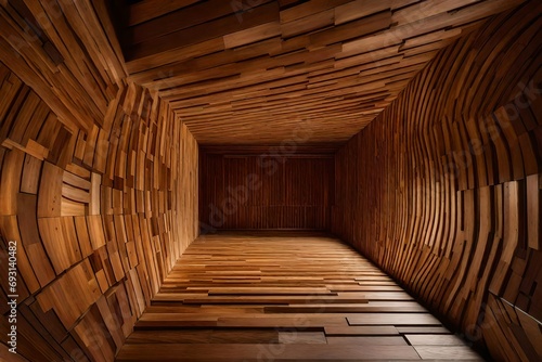 wooden ceiling feature.