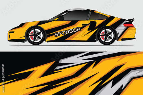 Vector sports car wrap design