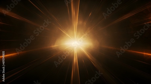 3D Render of Dark Brown Light Rays. Abstract Background