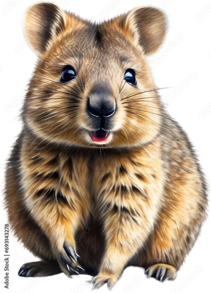 A close-up image of a Quokka. A close-up image of a Quokka.