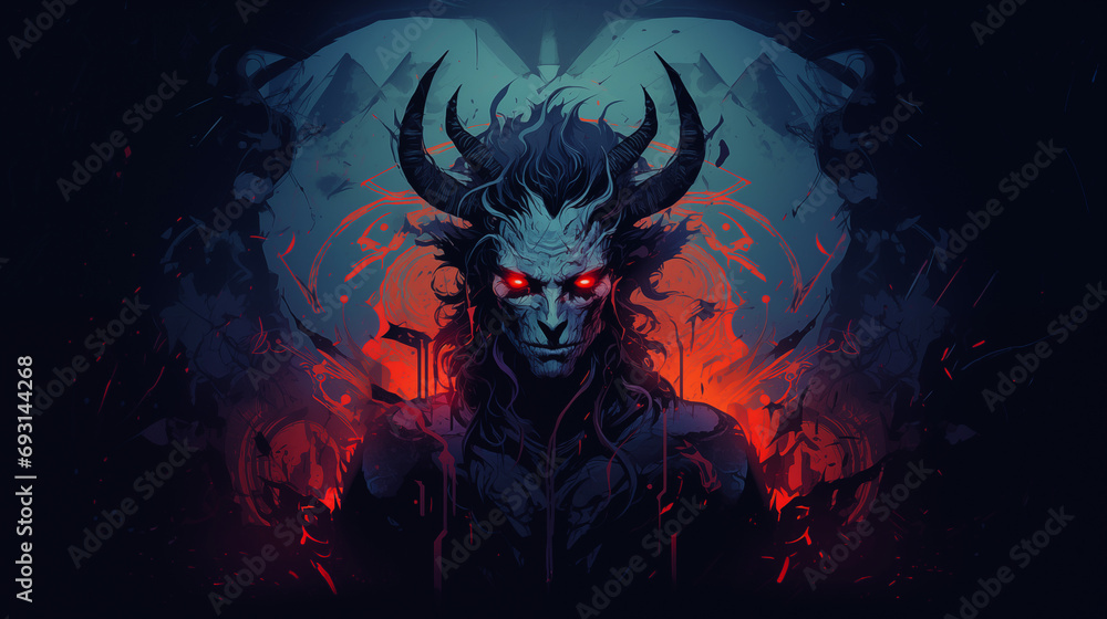 demon digital art illustration painting demonic lord fantasy artwork