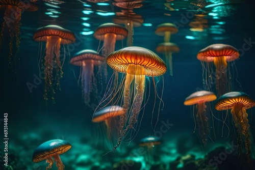 jellyfish in the aquarium