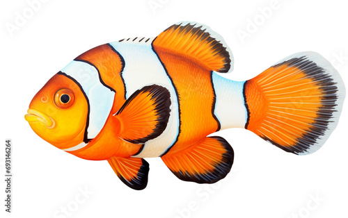 Discovering the Uniqueness of the Graceful Clownfish Isolated on Transparent Background PNG.