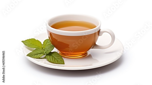 cup of tea isolated, representing the serenity of a calming drink.