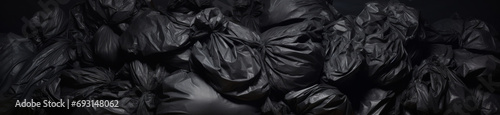Banner garbage plastic bag texture.