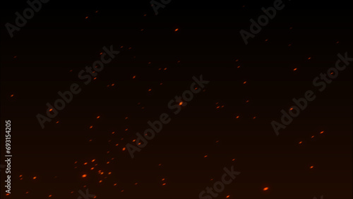 Realistic sparks and particles of fire. 