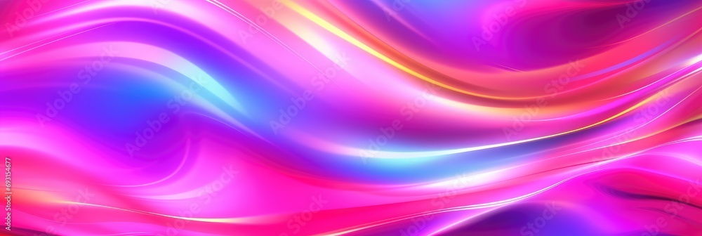 Obraz premium Holographic neon backdrop, banner