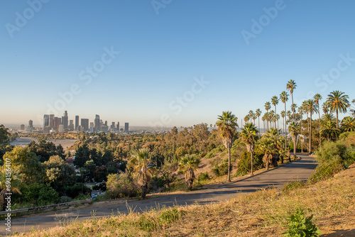 The Los Angeles skyline from Elysian Park photo
