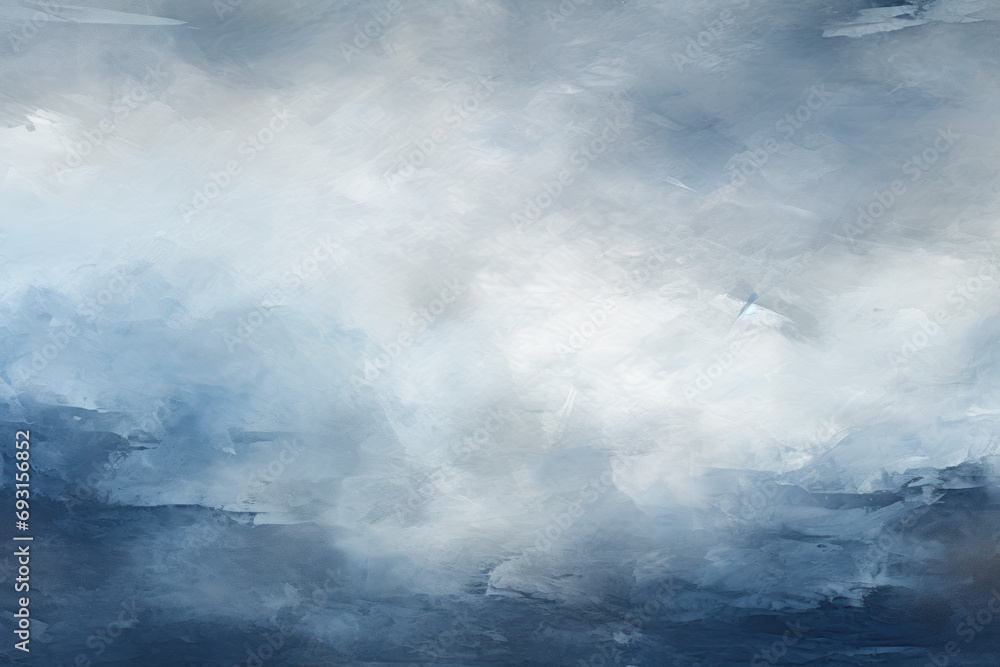 Smokey Canvas, Abstract Tones in Dark Blue and White Smokey Canvas, Abstract Tones in Dark Blue and White