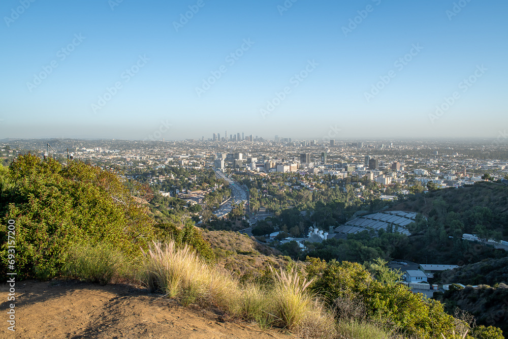 Downtown Los Angeles at sunset