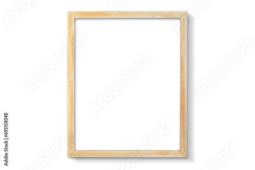 Rustic Raw Wood Picture Frame Isolated