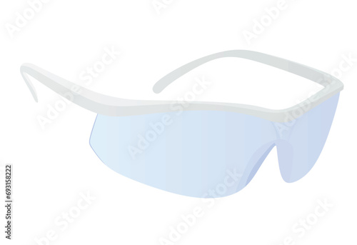 Plastic protective glasses. vector illustration