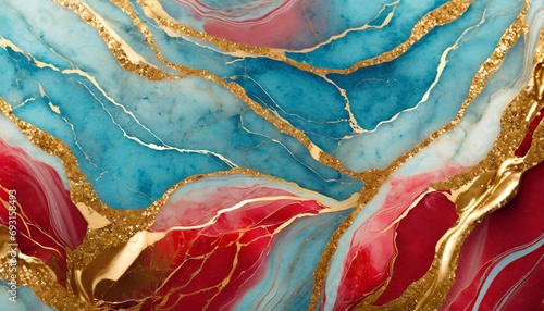 blue topaz red ruby and gold liquid waves wallpaper marbles texture liquid luxury wallpaper generative ai