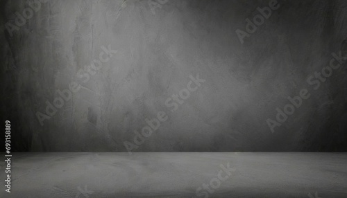 gray and black cement wall studio background blank room and empty banner