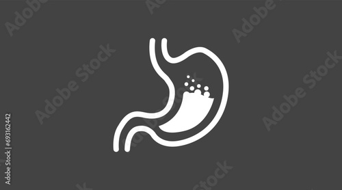Stomach Icon. Vector isolated illustration of a stomach