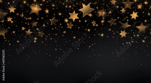a christmas background with gold stars photo