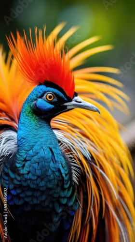 A close-up shot of a flamboyant bird of paradise © ArtCookStudio