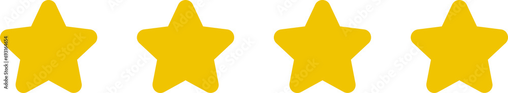 Client leaves 4 star rating icon. Customer review satisfaction feedback survey Client leaves 4 star rating icon. Customer review satisfaction feedback survey